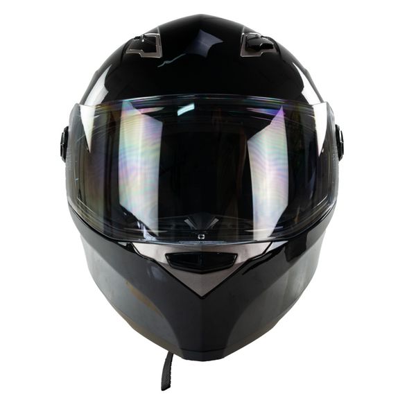 Kask na skuter motocyklowy szczękowy zamknięty BB09B z blendą M czarny połysk zdjęcie 4