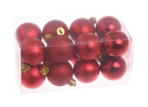 bombki czerwone 4cm 16szt. | 158CAN4-16MIX_05 na Arena.pl