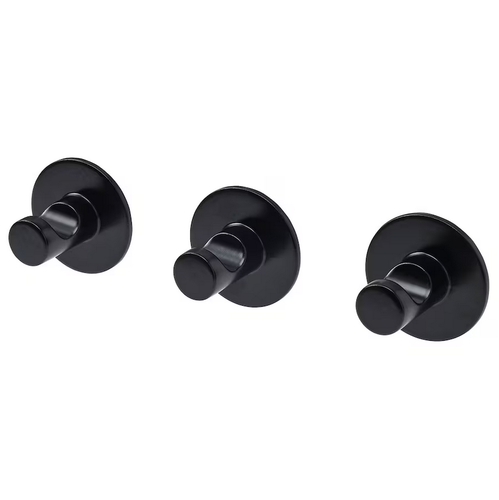 Haczyk wieszak łazienkowy na ręcznik samoprzylepny do 2kg 3szt IKEA SKOGHALL na Arena.pl