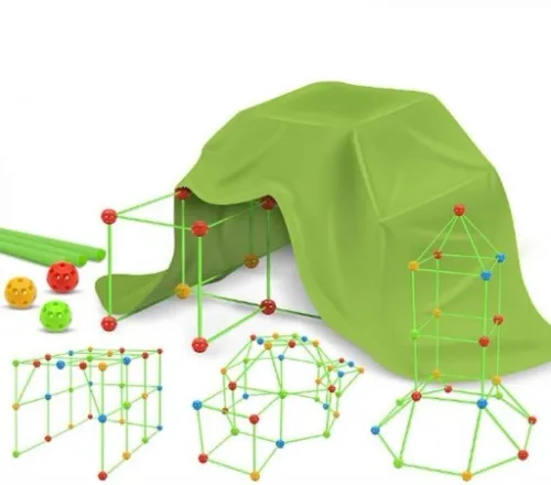 Klocki Konstrukcyjne Słomki Patyczki Zestaw do Budowania Bazy Namiotu na Arena.pl