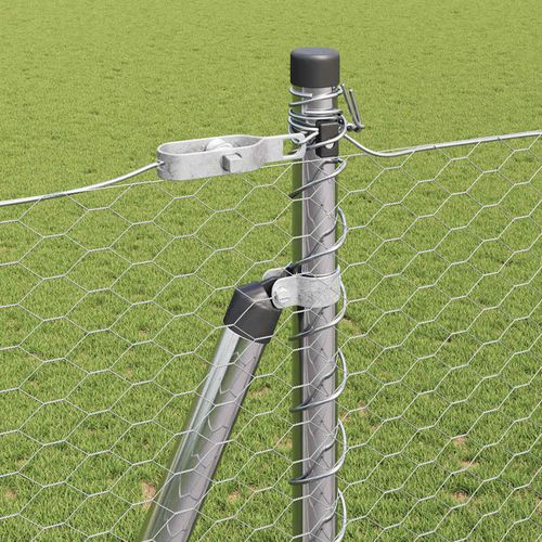 Ogrodzenie z słupkami Srebrny 1.4 x 10 m Stal pokryta PCV na Arena.pl