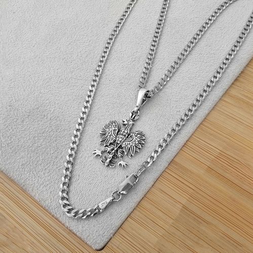 Zawieszka Srebrna pr. 925 Wisiorek ORZEŁ w Koronie Godło Polski (Mały) na Arena.pl