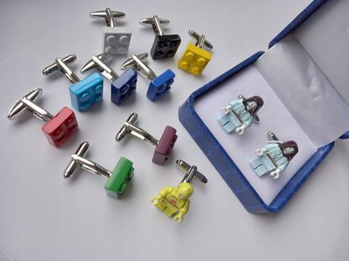 Spinki do mankietów EXC Złote Ślubne pozłacane masa perłowa w pięknym Etui na Arena.pl