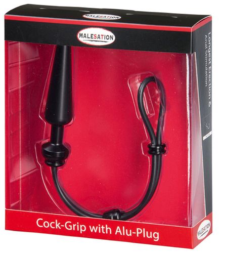 malesation cock-grip with alu-plug medium, black na Arena.pl
