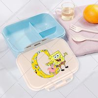 Uroczy kreskówkowy pojemnik na lunch dla dzieci SpongeBob, litera A-Z – HMBB1126