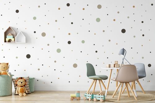 Naklejki Ścienne GROCHY Kropki Styl Boho Dla Dzieci 150 sztuk na Arena.pl