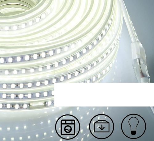 Taśma LED pcning 20 m 220V-230V zimna biel 6000K z zasilaczem i wtyczką EU na Arena.pl