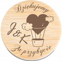 OTWIERACZ do piwa DREWNIANY personalizacja grawer podziękowania balon serce