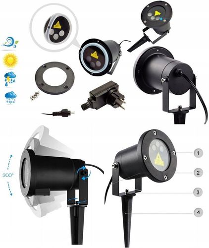 PROJEKTOR LASEROWY ŚWIĄTECZNY LASER RG LAMPKI KOLORY 8w1 STAR SHOWE PREZENT na Arena.pl