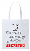 Dla Krawca Krawcowej Torba Eco Biała Shopper Z Nadrukiem Ze Zdjęciem