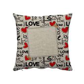 Poszewka z płótna 38 x 38 cm do sublimacji - Love Lettering