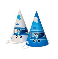 czapeczka papierowa, samolocik .  6 szt. 0373