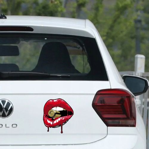 Seksowna Naklejka na Samochód do Auta Tuning Czerwona Usta Pocisk Nabój Red na Arena.pl