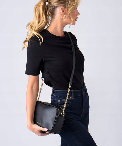 Torebka Damska Crossbody Prostokątna PUCCINI Z Łańcuszkiem Czarna BML058M-1 na Arena.pl