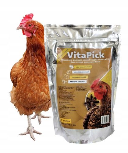 VitaPick 2 kg Witaminy dla kur niosek na nieśność z ziołami na kokcydia na Arena.pl