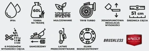 STALCO Kosiarka akumulatorowa z napędem 2x AKU 8Ah zdjęcie 12