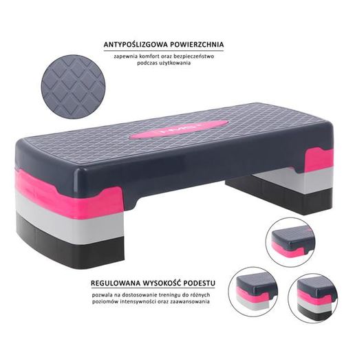 AS002 PINK/GREY STEP DO AEROBIKU HMS na Arena.pl