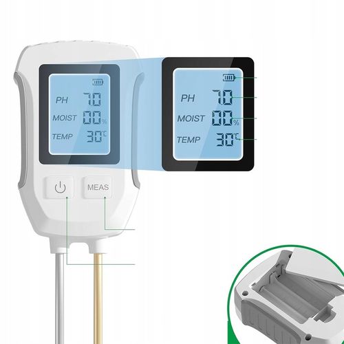 Miernik pH gleby 3w1 tester wilgotności ziemi i podłoża dokładny na Arena.pl