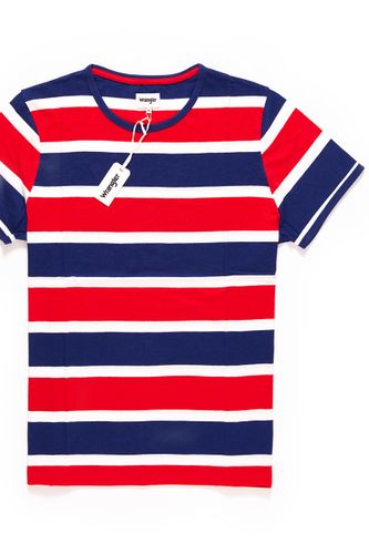 WRANGLER STRIPE TEE TRUE RED W7B29DY74 M na Arena.pl