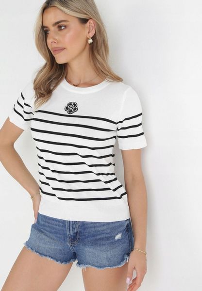 Born2Be Biała Bluzka damska zdjęcie 4