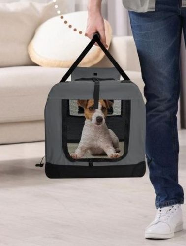 Leopet Box transportowy dla psów L, 70 x 52 x 52 cm, antracy na Arena.pl