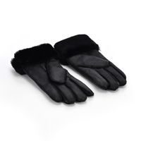 Pięciopalczaste skórzane ocieplane rękawiczki dm1 L - szrokość 9cm