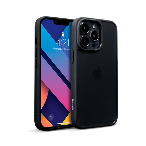 Crong Clear Cover - Etui iPhone 13 Pro Max (czarny) zdjęcie 1