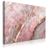 Obraz Do Sypialni Imitacja Kamienia Różowy Marmur Styl Glamour 30cm x 20cm