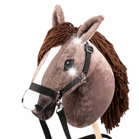 Kasztanowaty konik hobby horse duży A3 kantar HH