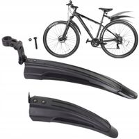 UNIWERSALNE BŁOTNIKI ROWEROWE KOMPLET PRZÓD TYŁ ROWER CZARNE ZESTAW