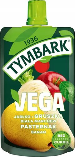 Mus warzywa owoce Tymbark Vega gruszka marchew pasternak banan 12x 100g na Arena.pl