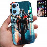 ETUI DO OPPO RENO7 5G - MOTOR, MOTOCYKLE JEDNOŚLAD WZORY + SZKŁO