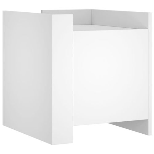 Szafka nocna, biała, 45x50x50 cm, materiał drewnopochodny na Arena.pl