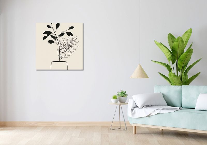 Obraz 70x70cm Prostota Doniczki zdjęcie 2