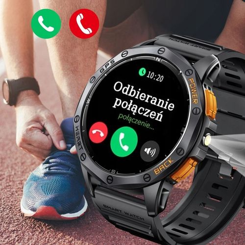 SMARTWATCH MĘSKI GPS MENU POLSKIE WODOODPORNY SPORT ROZMOWY SMART WATCH PL na Arena.pl