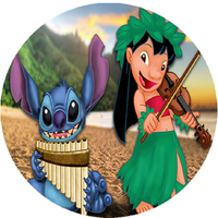 Opłatek na tort Urodziny Lilo Stich Postacie Tekst