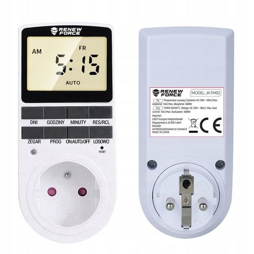 Programator Czasowy Timer Włącznik Wyłącznik Cyfrowy Wyświetlacz LCD Zegar na Arena.pl