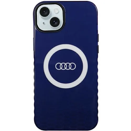 Etui Audi IML Big Logo MagSafe na iPhone 15 Plus / 14 Plus - niebieskie na Arena.pl