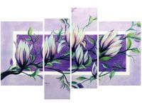 OBRAZ FIOLETOWY KWIAT MAGNOLII