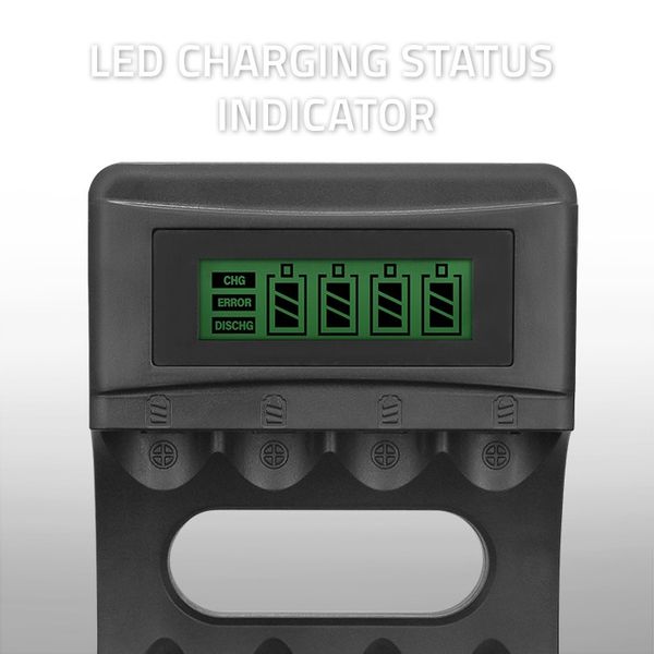Qoltec Ładowarka do akumulatorków Ni-MH typu R03/AAA R6/AA | 1800mA zdjęcie 5