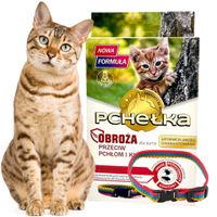 Obroża przeciw pchłom i kleszczom dla kota odstraszająca Pchełka 30cm