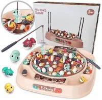GRA ŁOWIENIE RYBEK XL 6604 zręcznościowa rodzinna małpki rybki planszowa