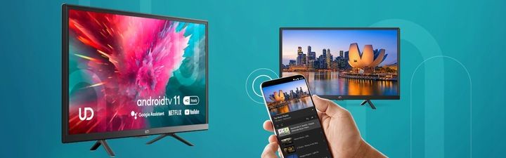 SMART TV 24" TELEWIZOR UD 24W5210S D LED Android 11 DVB-T2 HEVC CHROMECAST zdjęcie 9