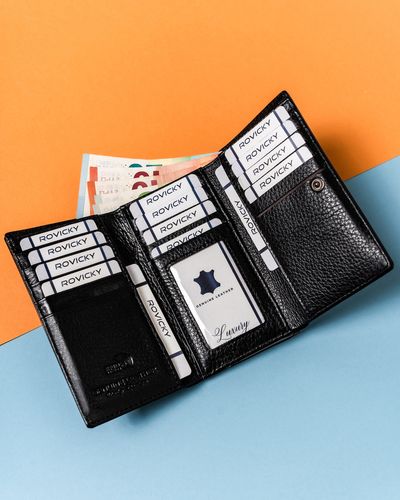 pojemny, poziomy portfel damski ze skóry naturalnej - lorenti na Arena.pl