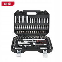 Zestaw kluczy nasadowych w walizce Deli Tools 94 elementy 1/4 1/2 CRV