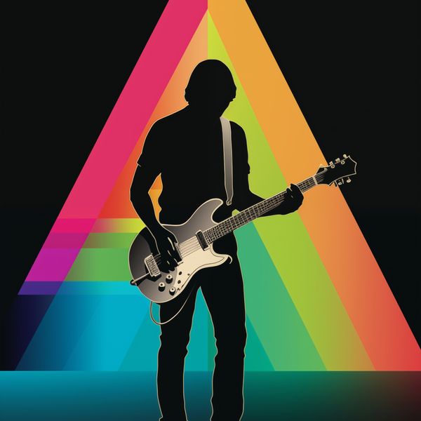 Plakat 40x40cm Pryzmat przez Gitarę zdjęcie 1