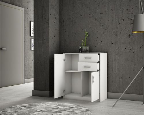 Komoda z szufladami do pokoju, Classic, 74x35x85 cm, biel, mat na Arena.pl