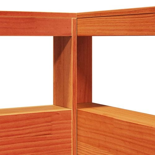 Łóżko z regałem, bez materaca, woskowy brąz, 90x190 cm, sosnowe na Arena.pl