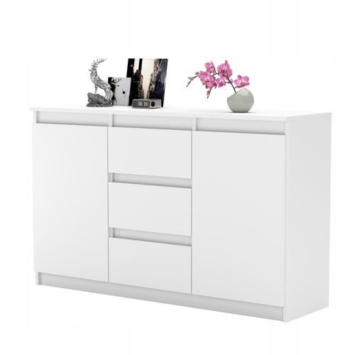 Komoda WOTAN BIALA z szufladami Duza Szafka AGA 120cm do Sypialni na Arena.pl