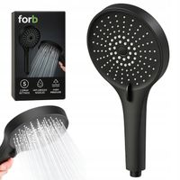 Słuchawka prysznicowa natryskowa 5 funkcji ekologiczna ANTICALC czarna